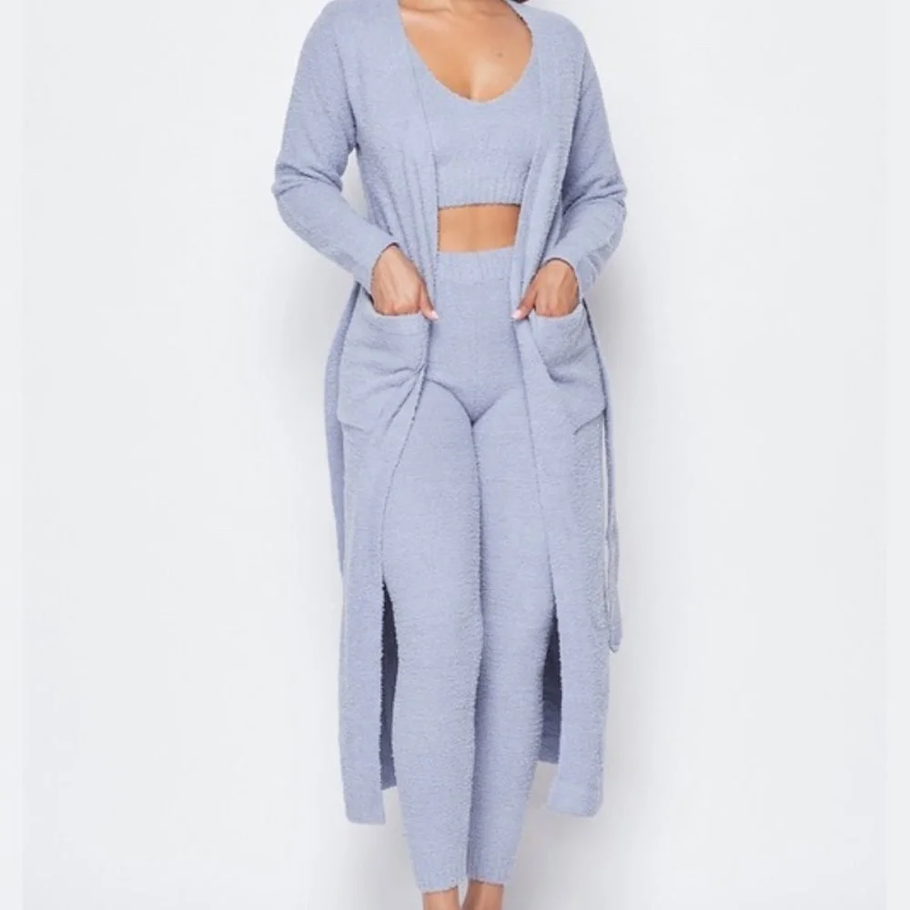 Chambray terry cloth 3 piece set - Picture 2 of 2